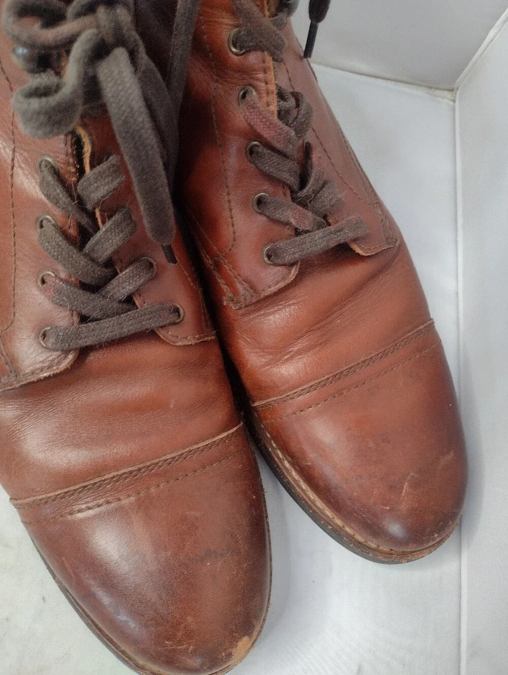 Thursday Boot Co Captain Leather Ankle Boot Brown Men size 11 Lace Up XX